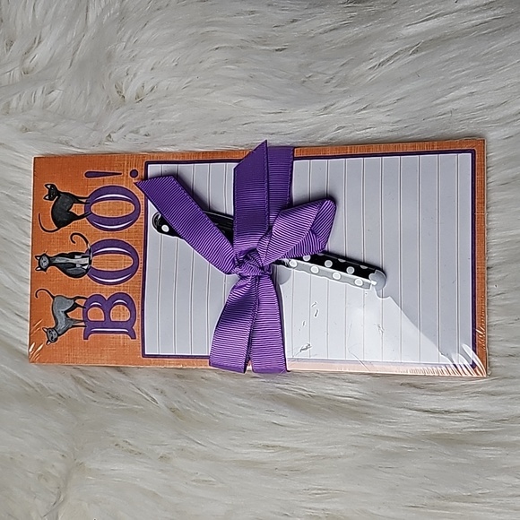 Boo black cats Halloween note pad - Picture 2 of 5